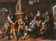 MOLENAER, Jan Miense The Denying of Peter sdg oil painting
